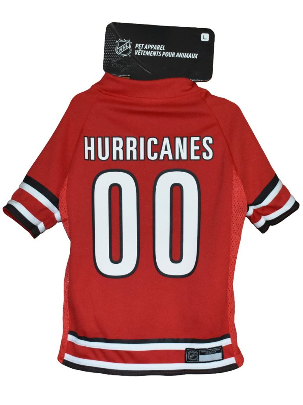NHL Dog’s Shirt Carolina Hurricanes Jersey “00” Logo Pet Apparel Red Size L NEW - Picture 4 of 5